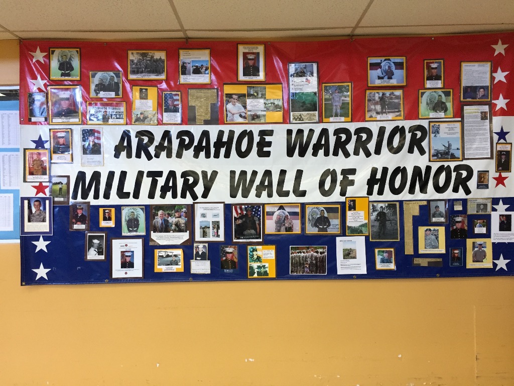 A wall in the cafeteria